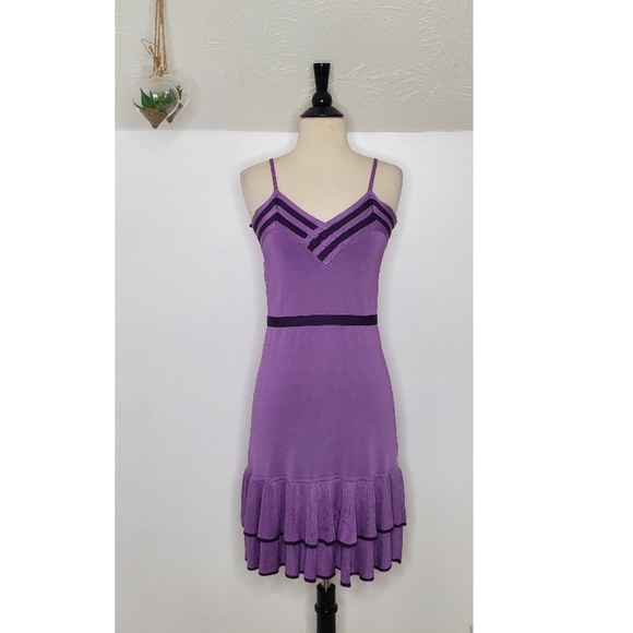 Bebe Purple Stretch Knit Dress - Picture 3 of 8